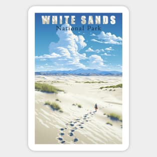 White Sands National Park  Travel Poster Sticker